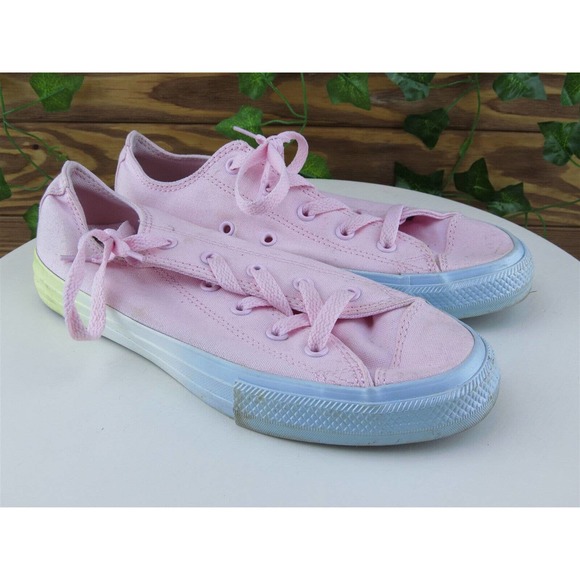 Converse All Star Size 4 Shoes Girls Youth Sneaker Pink Textile Lace Up - Picture 4 of 10